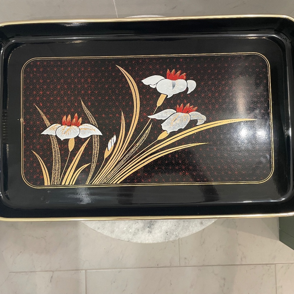 Vintage Lacquer Japanese Serving Tray